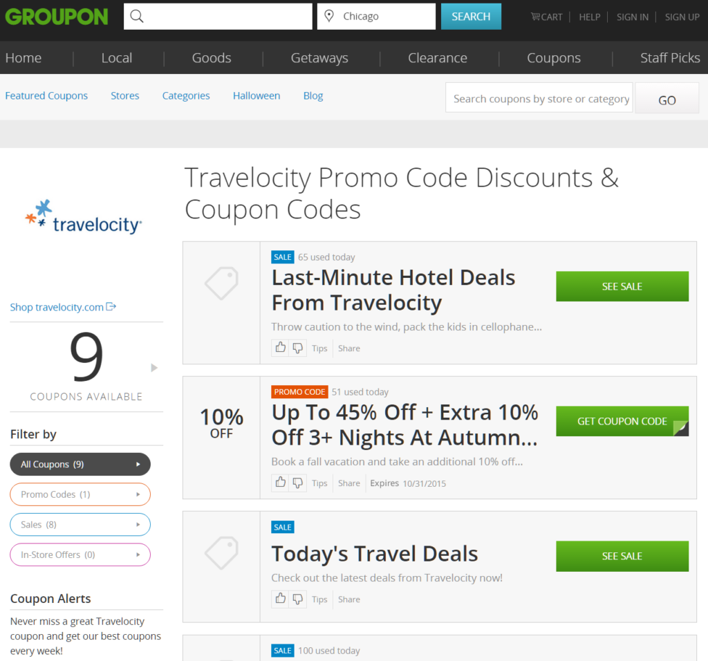 travelocity coupons for saving on travel